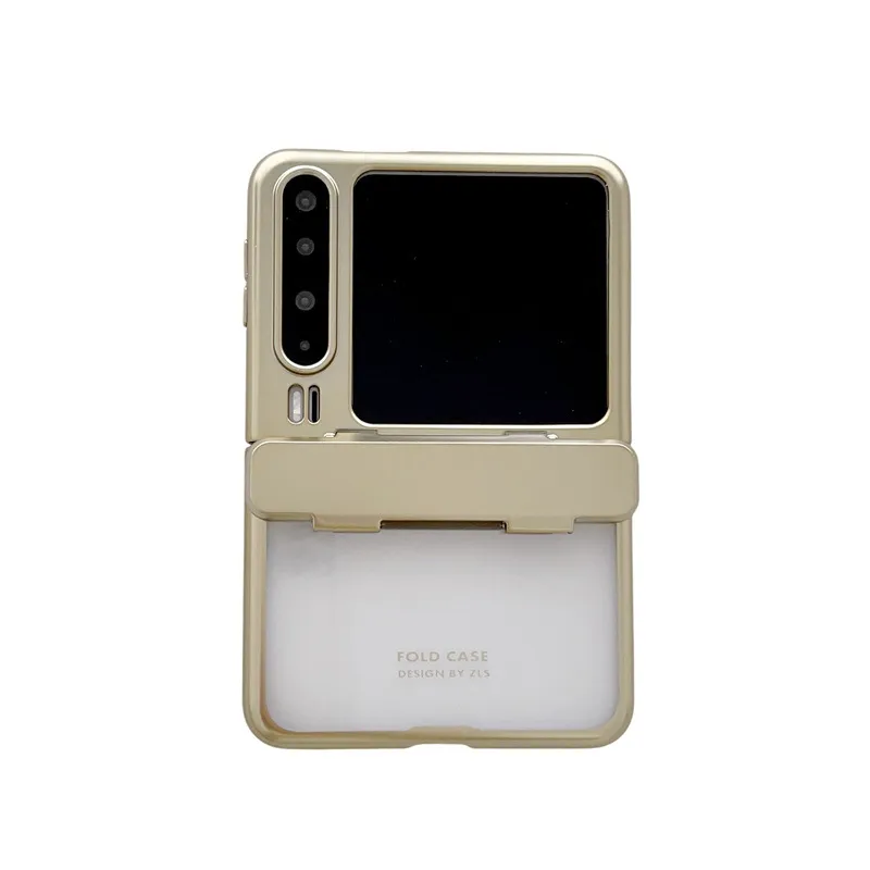 Huawei Pura X Phone Case, PURA X Foldable Screen Protector, Electroplated Transparent Hinge, Full Coverage Drop Protection Case