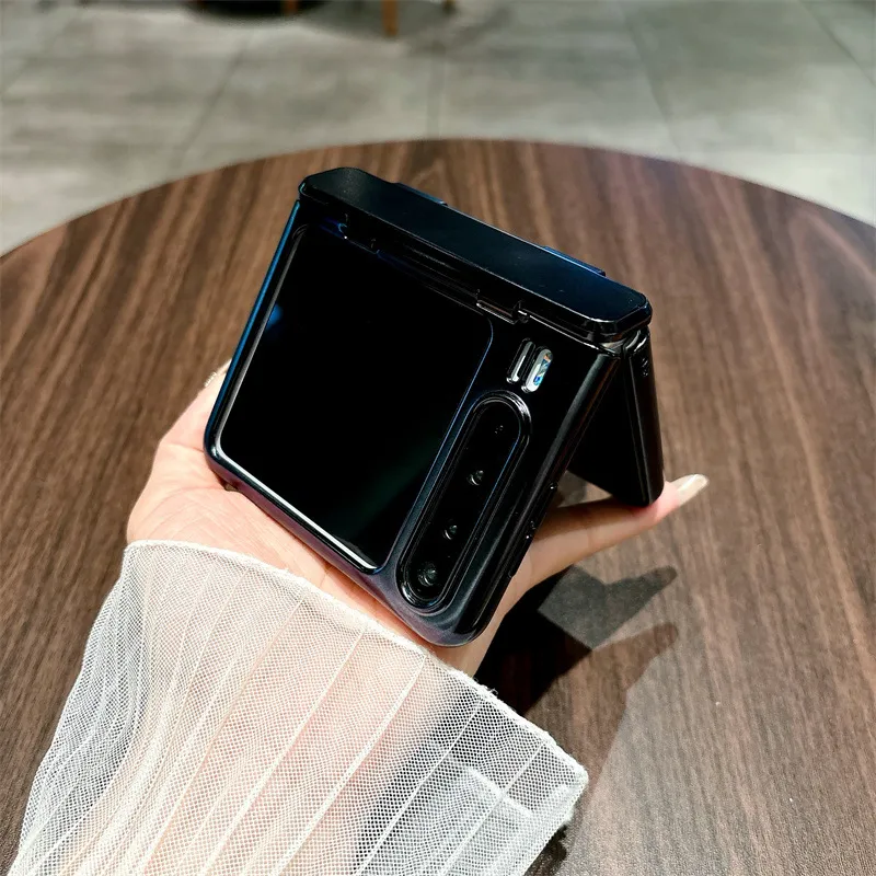 Huawei Pura X Phone Case, PURA X Foldable Screen Protector, Electroplated Transparent Hinge, Full Coverage Drop Protection Case