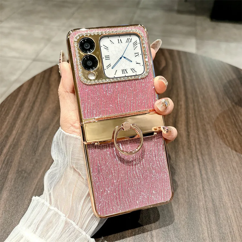 Compatible Huawei Nova Flip phone case, NovaFlip foldable screen water ripple ring hinge drop-proof protective case