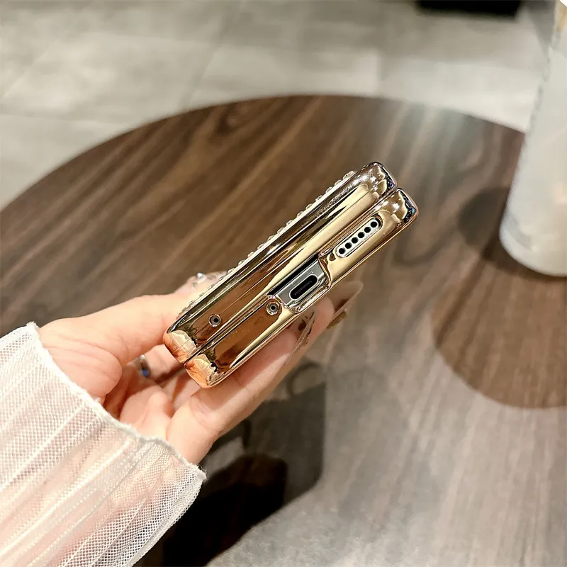 Compatible Huawei Nova Flip phone case, NovaFlip foldable screen water ripple ring hinge drop-proof protective case