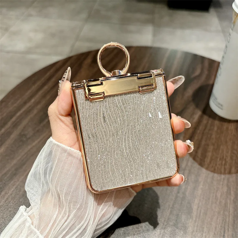 Compatible Huawei Nova Flip phone case, NovaFlip foldable screen water ripple ring hinge drop-proof protective case