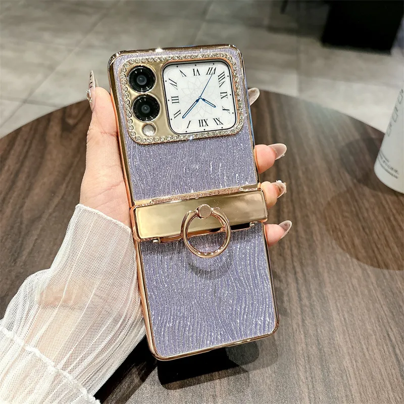 Compatible Huawei Nova Flip phone case, NovaFlip foldable screen water ripple ring hinge drop-proof protective case