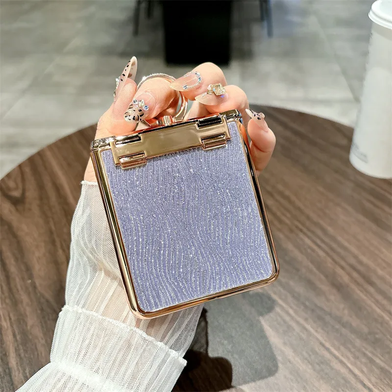 Huawei Pocket 2 Phone Case P50 Treasure Box Foldable Screen Protective Leather Case, Vegan Leather, Water Ripple Texture, 5G Drop Protection