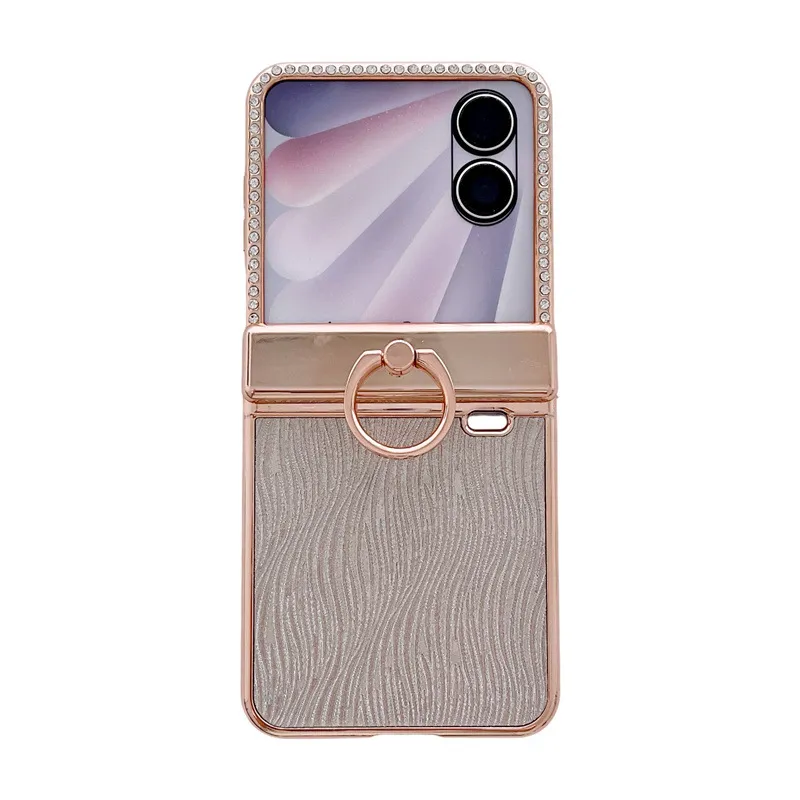 Compatible with Honor Magic V Flip2 phone case, foldable screen luxury electroplated glitter leather drop-proof protective case