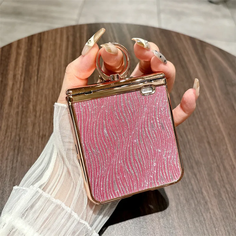 Compatible with Honor Magic V Flip2 phone case, foldable screen luxury electroplated glitter leather drop-proof protective case