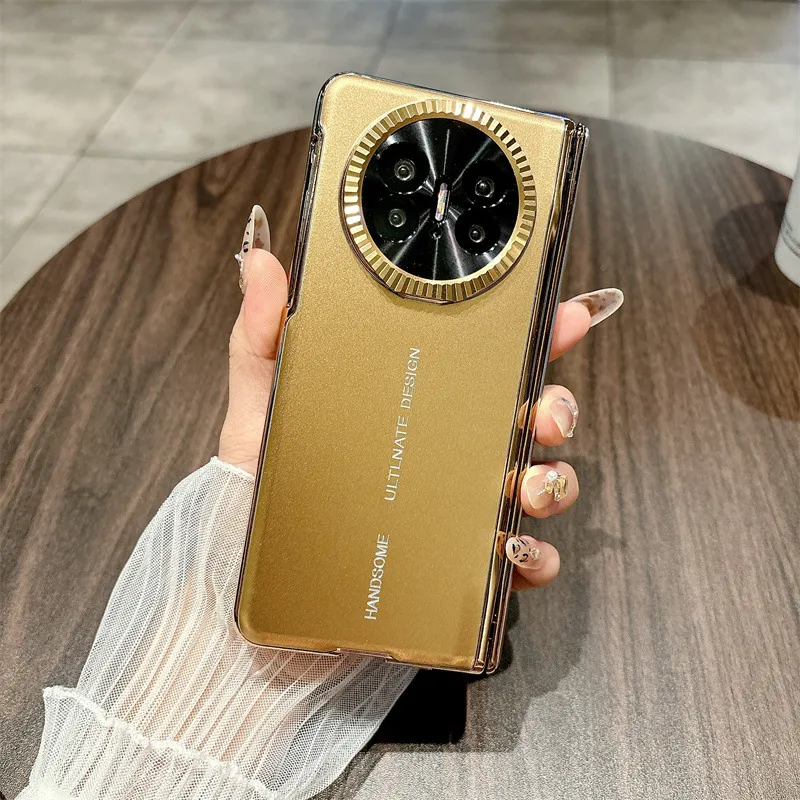 Compatible with Huawei Mate X5 phone case, MATEX3 foldable screen, light luxury electroplated aluminum alloy hinge, drop-proof protective case