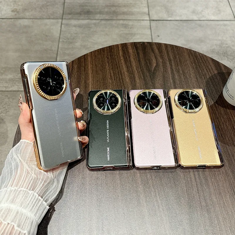 Compatible with Huawei Mate X5 phone case, MATEX3 foldable screen, light luxury electroplated aluminum alloy hinge, drop-proof protective case