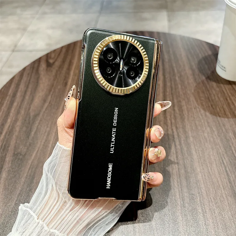 Compatible with Huawei Mate X5 phone case, MATEX3 foldable screen, light luxury electroplated aluminum alloy hinge, drop-proof protective case