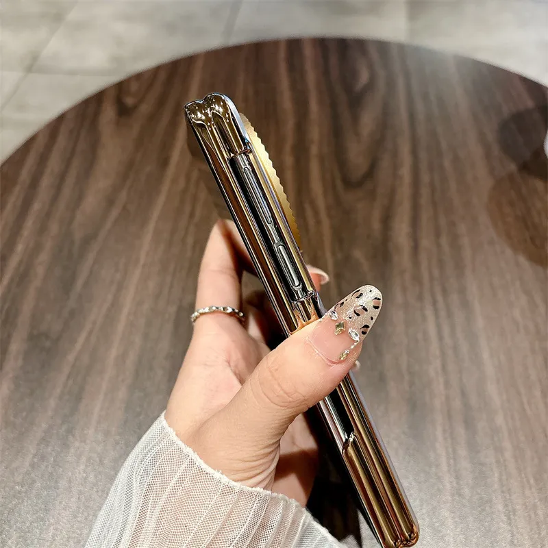 Compatible with Huawei Mate X5 phone case, MATEX3 foldable screen, light luxury electroplated aluminum alloy hinge, drop-proof protective case