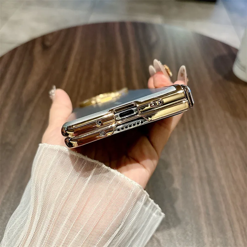 Compatible with Huawei Mate X5 phone case, MATEX3 foldable screen, light luxury electroplated aluminum alloy hinge, drop-proof protective case