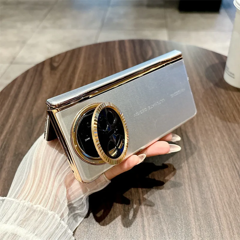 Compatible with Huawei Mate X5 phone case, MATEX3 foldable screen, light luxury electroplated aluminum alloy hinge, drop-proof protective case