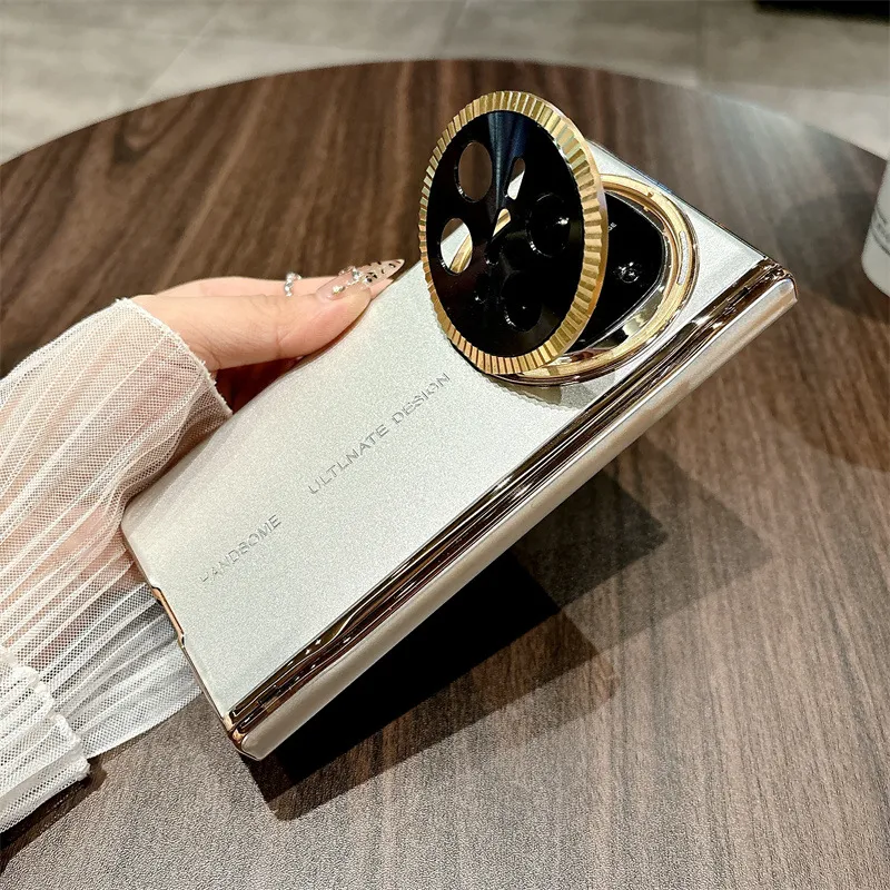 Compatible with Huawei Mate X6 phone case, MATE X6 foldable electroplated aluminum alloy ultra-thin anti-drop protective case 5G