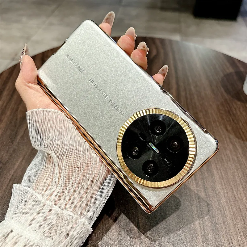 Compatible with Huawei Mate X6 phone case, MATE X6 foldable electroplated aluminum alloy ultra-thin anti-drop protective case 5G