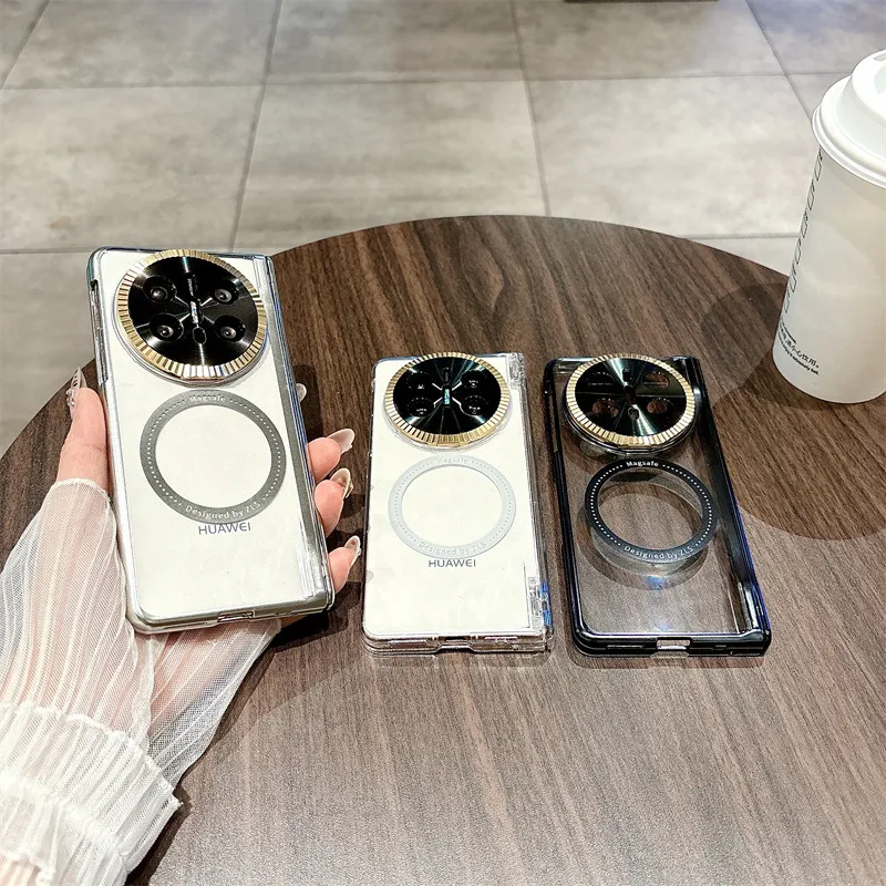 Compatible with Huawei Mate X6 phone case, MATEX6 foldable screen, light luxury magnetic charging hinge, drop-proof protective case