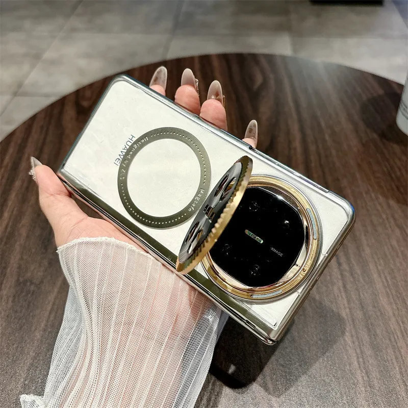 Compatible with Huawei Mate X6 phone case, MATEX6 foldable screen, light luxury magnetic charging hinge, drop-proof protective case