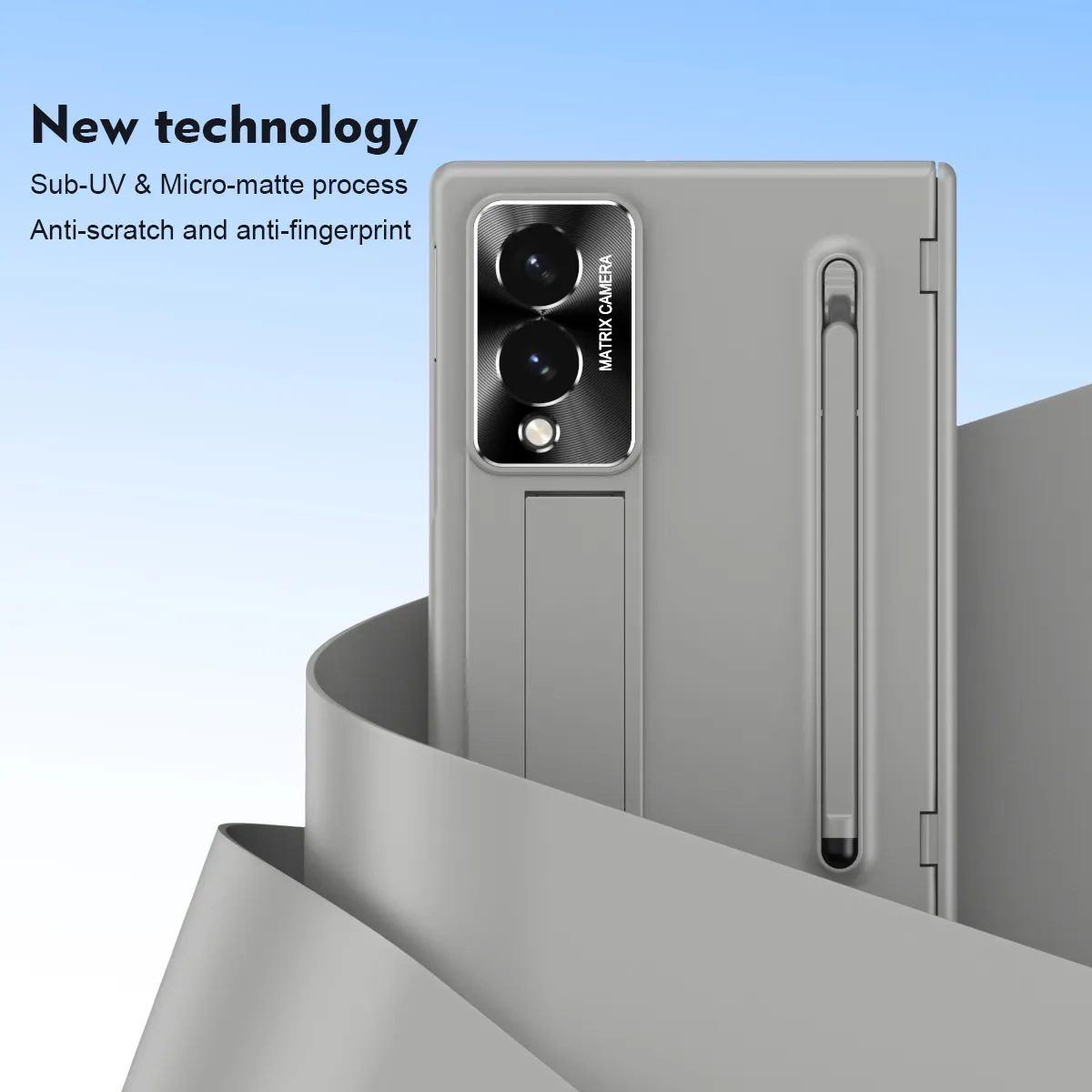 Compatible with Samsung Zfold 8 Wide phone case, FOLD8 folding pen slot case, integrated screen protector, full-coverage drop-proof protective case