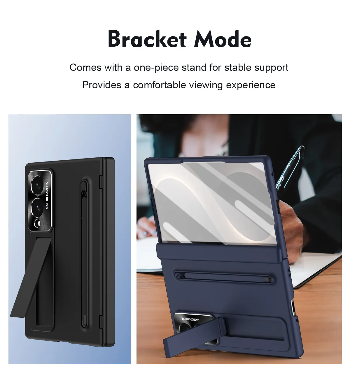 Compatible with Samsung Zfold 8 Wide phone case, FOLD8 folding pen slot case, integrated screen protector, full-coverage drop-proof protective case