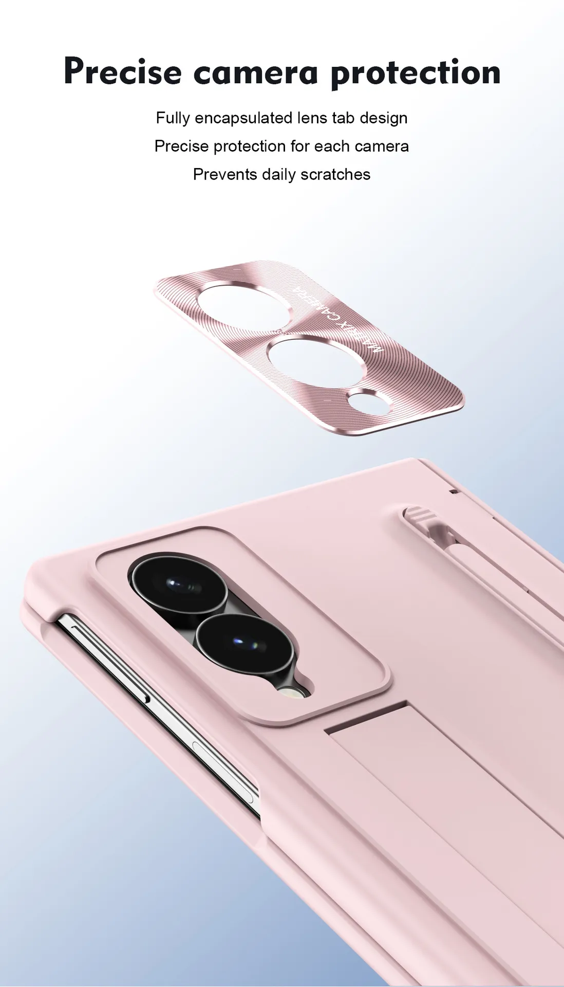 Compatible with Samsung Zfold 8 Wide phone case, FOLD8 folding pen slot case, integrated screen protector, full-coverage drop-proof protective case