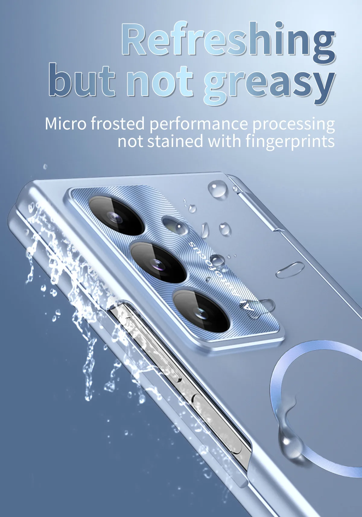 Compatible with Samsung Zfold 8 Ultra phone case, electroplated magnetic charging dual hinge shockproof case