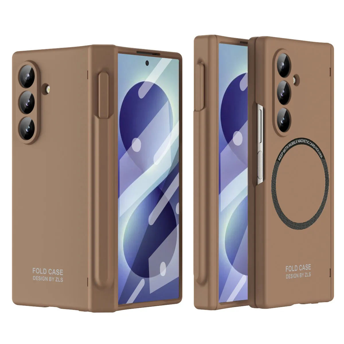 Compatible with Samsung Zfold 8 Ultra phone case, magnetic pen slot hinge, drop-proof protective case