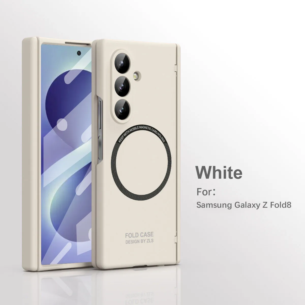 Compatible with Samsung Zfold 8 Ultra phone case, magnetic pen slot hinge, drop-proof protective case