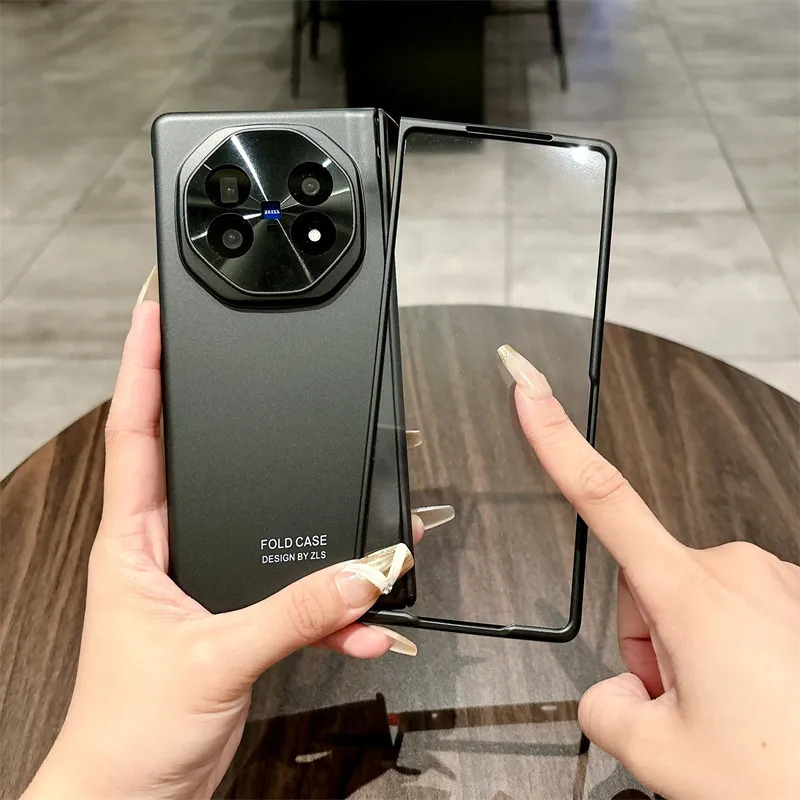 VIVO XFOLD5 phone case, xfold5 integrated case and screen protector, solid color electroplated full-coverage drop-proof protective case.