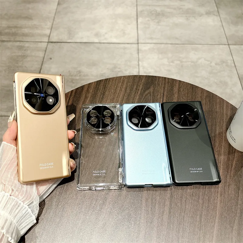 VIVO XFOLD5 phone case, xfold5 integrated case and screen protector, solid color electroplated full-coverage drop-proof protective case.