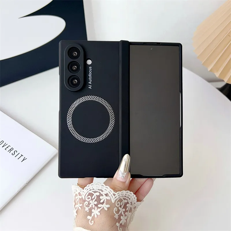 Samsung ZFold 8 Ultra Phone Case FOLD8 Solid Color Hinge Foldable Screen Magnetic Full Coverage Drop Protection Applicable
