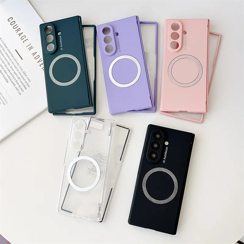 Samsung ZFold 8 Ultra Phone Case FOLD8 Solid Color Hinge Foldable Screen Magnetic Full Coverage Drop Protection Applicable