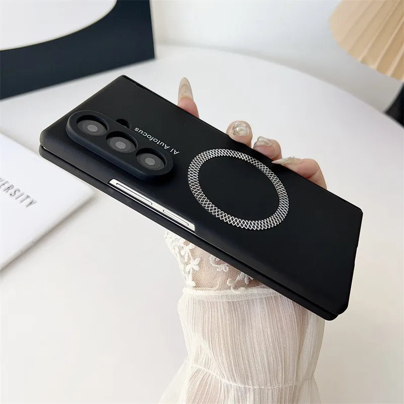 Samsung ZFold 8 Ultra Phone Case FOLD8 Solid Color Hinge Foldable Screen Magnetic Full Coverage Drop Protection Applicable