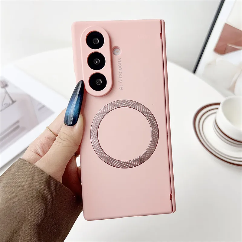 Samsung ZFold 8 Ultra Phone Case FOLD8 Solid Color Hinge Foldable Screen Magnetic Full Coverage Drop Protection Applicable