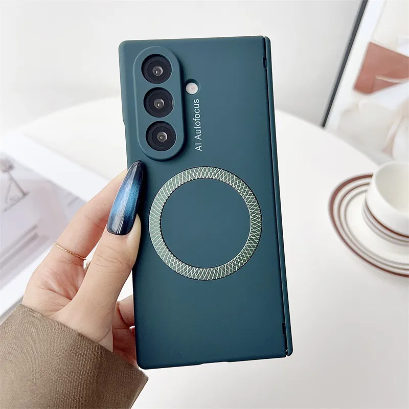 Samsung ZFold 8 Ultra Phone Case FOLD8 Solid Color Hinge Foldable Screen Magnetic Full Coverage Drop Protection Applicable