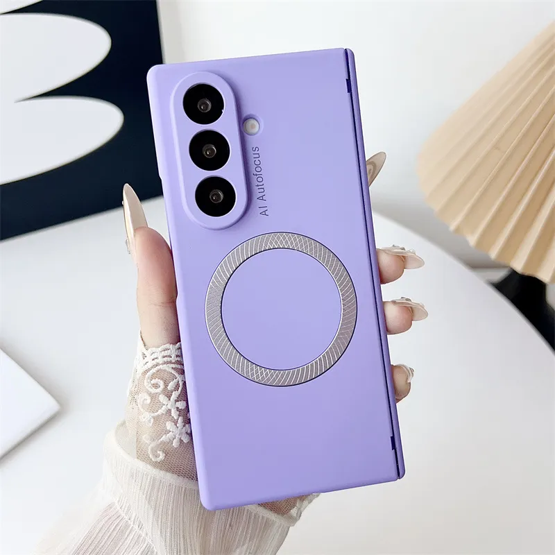 Samsung ZFold 8 Ultra Phone Case FOLD8 Solid Color Hinge Foldable Screen Magnetic Full Coverage Drop Protection Applicable