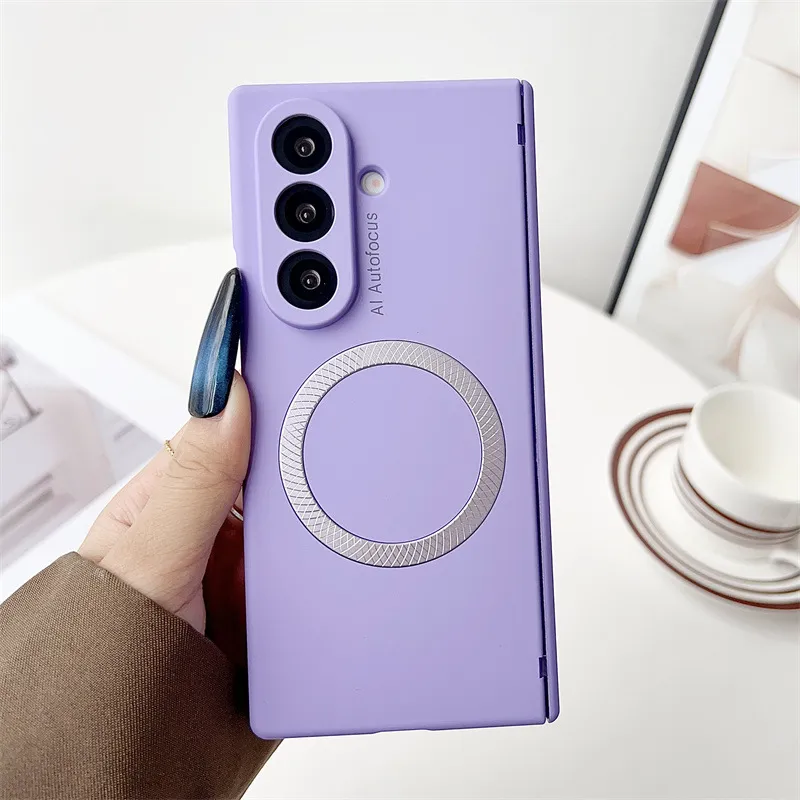 Samsung ZFold 8 Ultra Phone Case FOLD8 Solid Color Hinge Foldable Screen Magnetic Full Coverage Drop Protection Applicable