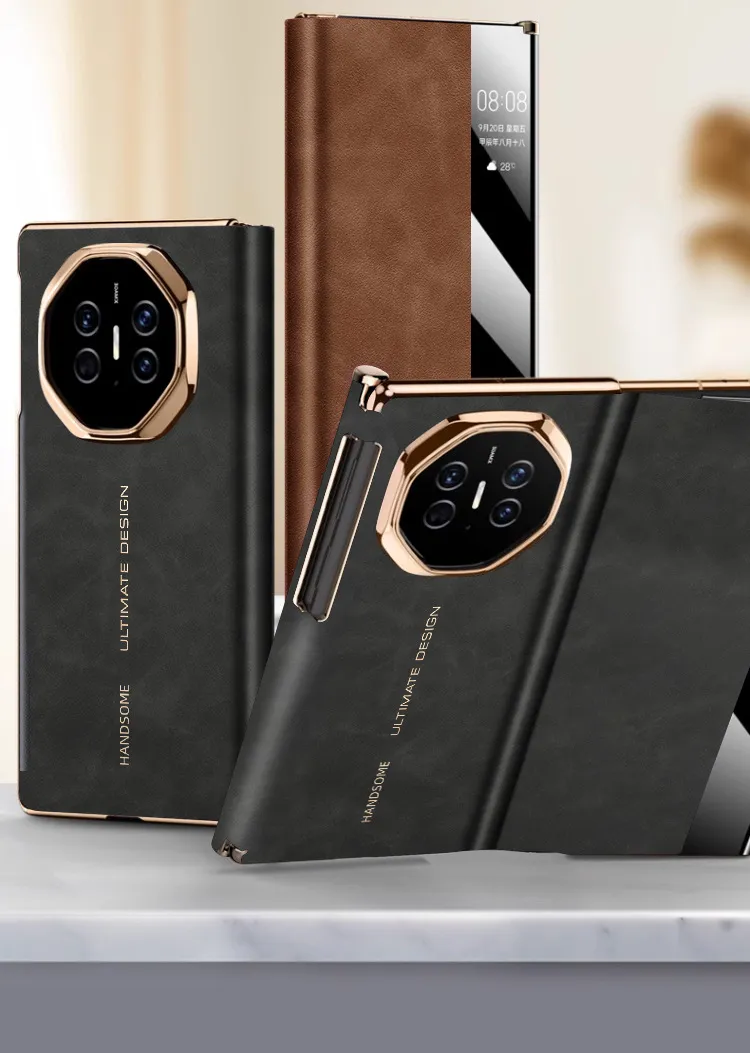 Compatible with Huawei MATEXTS phone case, foldable screen smart leather case, full-coverage drop-proof protective case.
