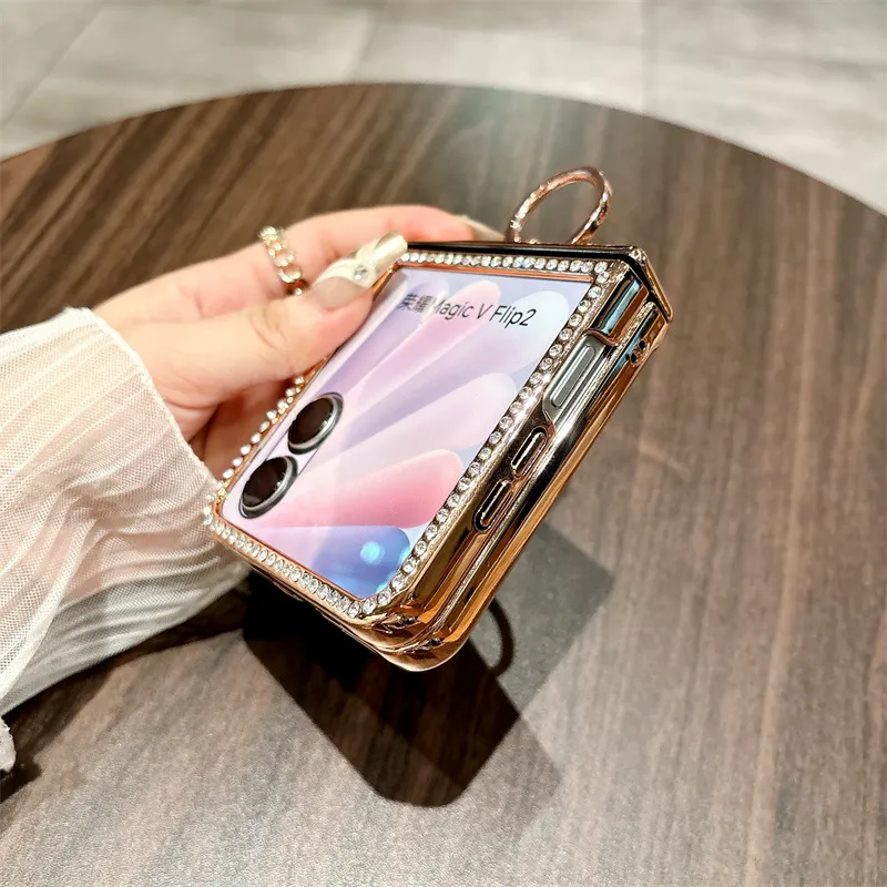 Compatible with Honor V Flip2 phone case, Vflip2 foldable screen, Diamond Year of the Snake limited edition, red hinge, drop protection.