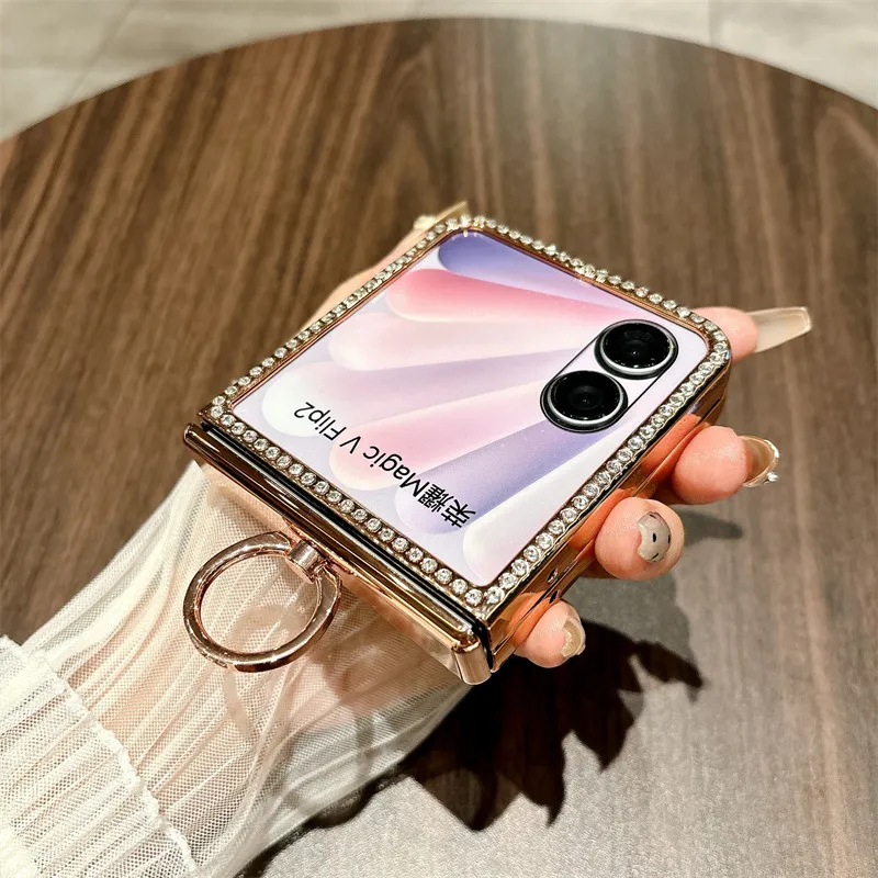 Compatible with Honor V Flip2 phone case, Vflip2 foldable screen, Diamond Year of the Snake limited edition, red hinge, drop protection.