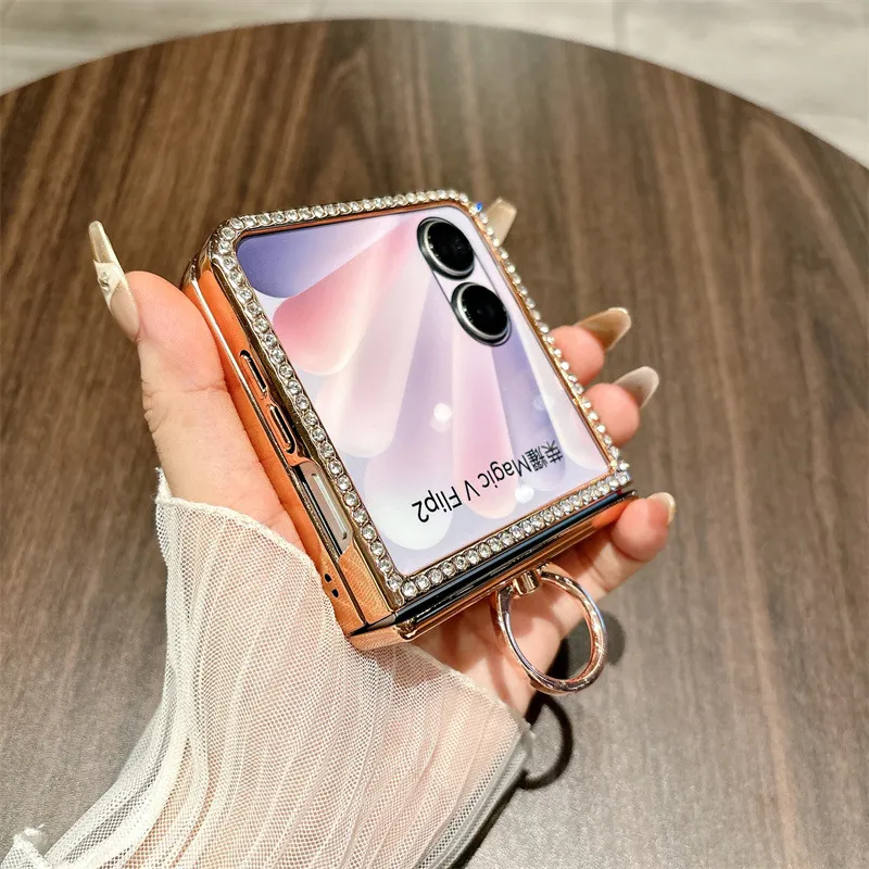 Compatible with Honor V Flip2 phone case, Vflip2 foldable screen, Diamond Year of the Snake limited edition, red hinge, drop protection.