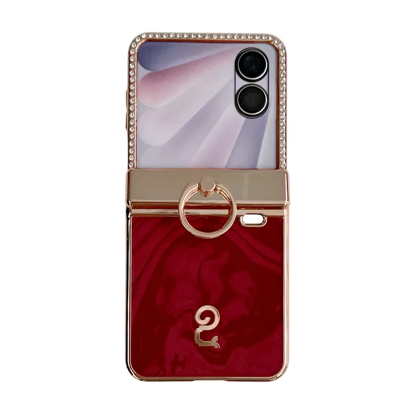 Compatible with Honor V Flip2 phone case, Vflip2 foldable screen, Diamond Year of the Snake limited edition, red hinge, drop protection.