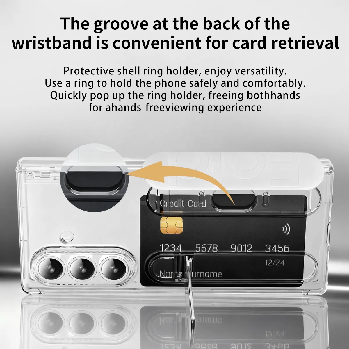 Compatible with Samsung Zfold7 phone case, FOLD6 folding official wristband, card slot, hinge case, and integrated protective film.