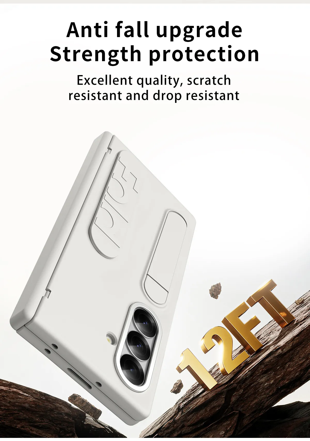 Compatible with Samsung Zfold7 phone case, FOLD6 folding official wristband, card slot, hinge case, and integrated protective film.