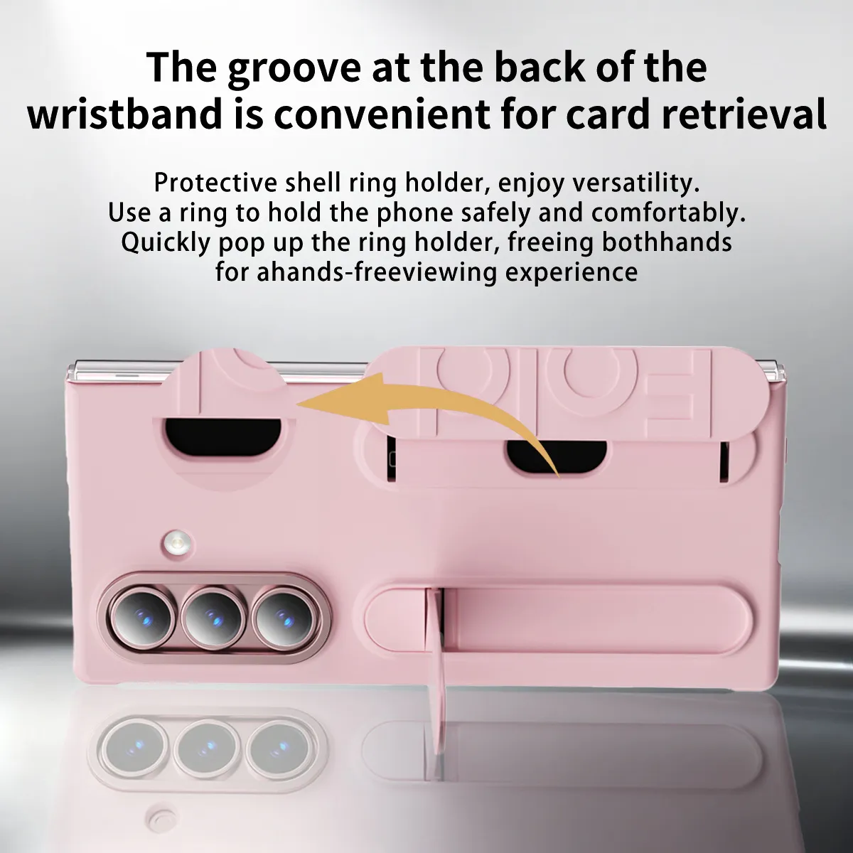 Compatible with Samsung Zfold8 Ultra phone case, FOLD8 folding official wristband, card slot type case and screen protector