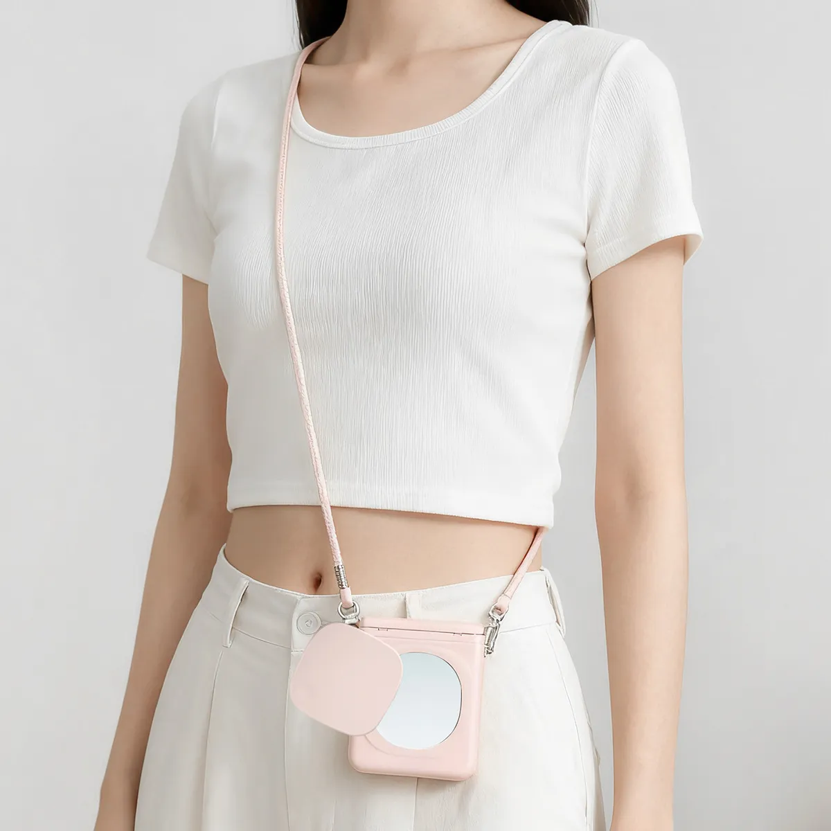 Compatible with Xiaomi MIX Flip2 phone case, mixflip foldable screen makeup mirror, lanyard, hinge, and drop protection.