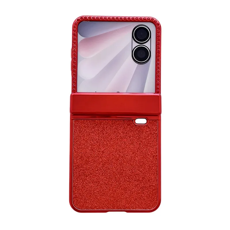 Compatible with Honor Magic V Flip2 phone case, foldable screen, China Red luxury diamond-studded drop-proof protective case