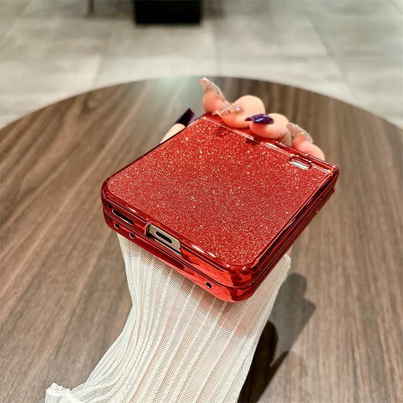 Compatible with Honor Magic V Flip2 phone case, foldable screen, China Red luxury diamond-studded drop-proof protective case