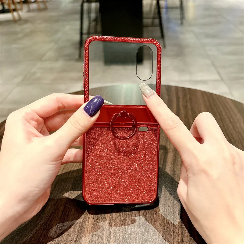 Compatible with Xiaomi MIX Flip2 phone case, glittery full-coverage hinge for drop protection.