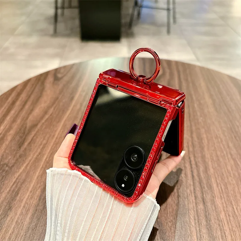 Compatible with Xiaomi MIX Flip2 phone case, glittery full-coverage hinge for drop protection.
