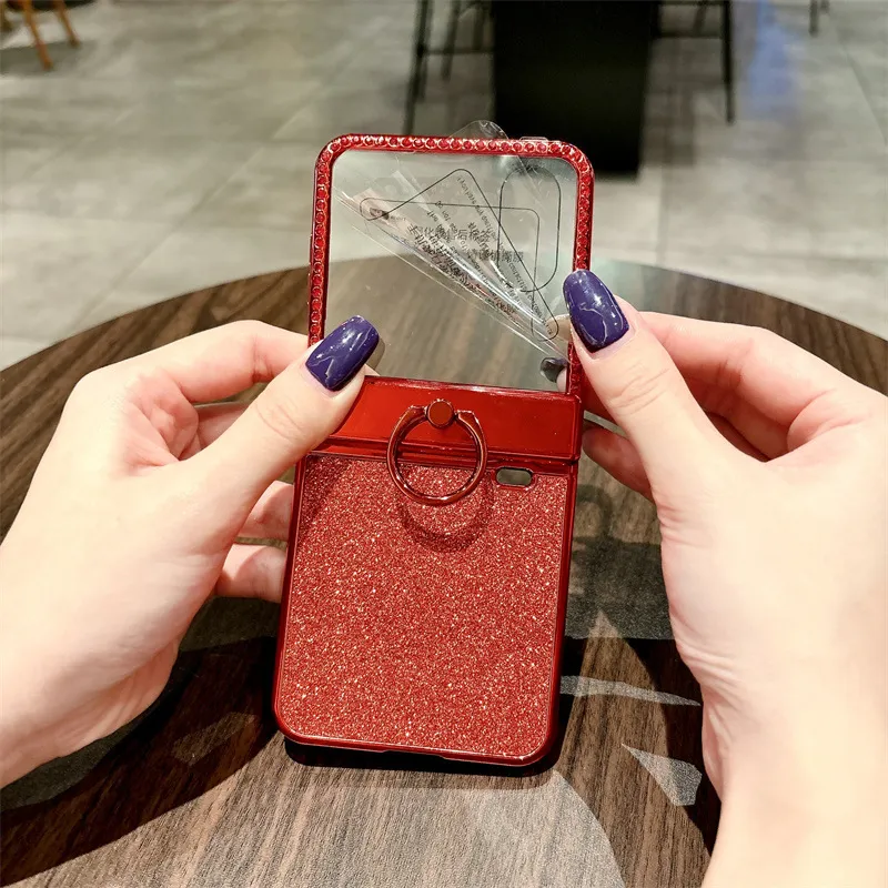 Compatible with Xiaomi MIX Flip2 phone case, glittery full-coverage hinge for drop protection.
