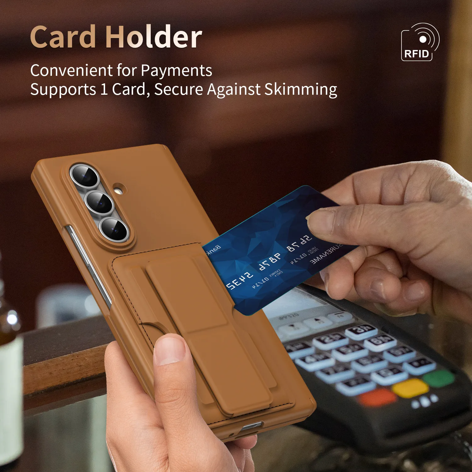 Compatible with Samsung Zfold8 Ultra phone case, foldable screen, SIM card holder, all-in-one protective case.