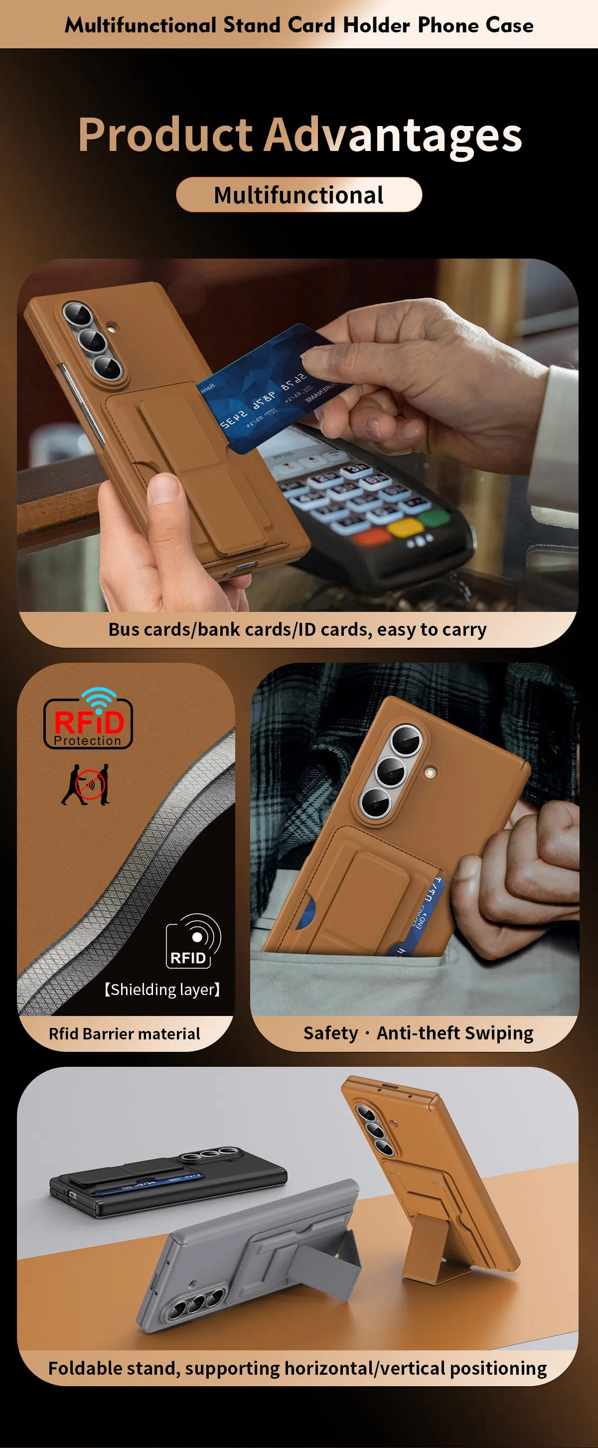 Compatible with Samsung Zfold8 Ultra phone case, foldable screen, SIM card holder, all-in-one protective case.